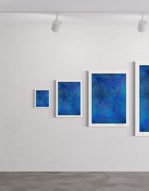 True Blue is a Limited Edition Print by Seth B. Minkin, with rich blues and dynamic textures, reflecting bold and sophisticated design.